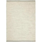 Asko Off White Solid Handmade Wool Rug