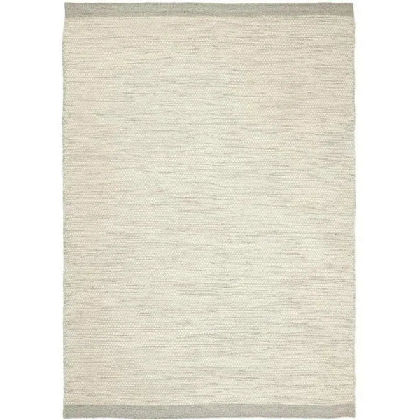 Asko Off White Solid Handmade Wool Rug