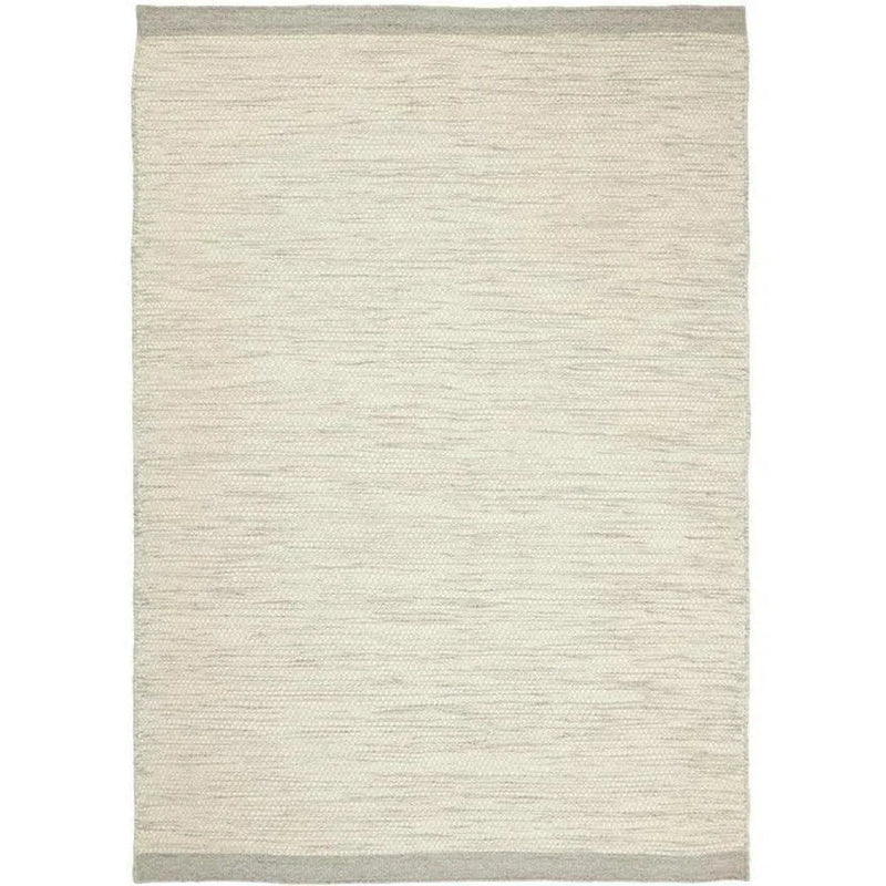 Asko Off White Solid Handmade Wool Rug By Linie Design