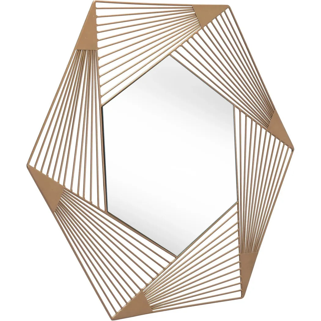 Aspect Hexagonal Mirror Gold