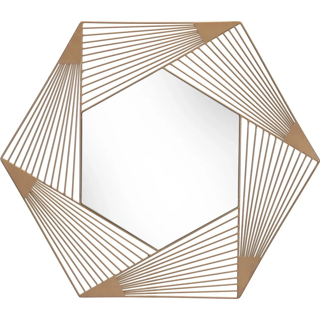 Aspect Hexagonal Mirror Gold