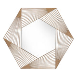 Aspect Hexagonal Mirror Gold Wall Mirrors LOOMLAN By Zuo Modern