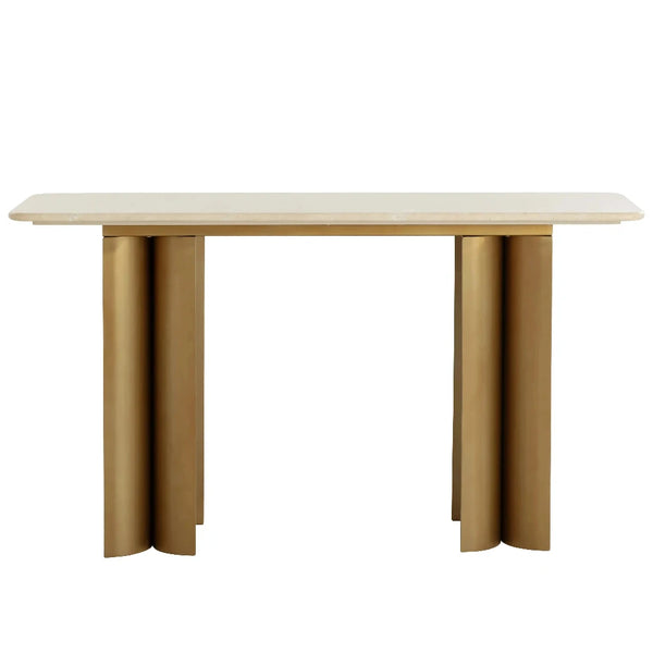 Astara Marble Top Sofa Table-Console Tables-SUNPAN-LOOMLAN