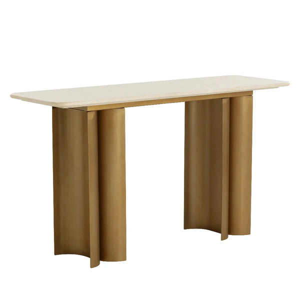 Astara Marble Top Sofa Table-Console Tables-SUNPAN-LOOMLAN