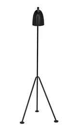 Asti Black Steel Floor Lamp-Floor Lamps-Noir-LOOMLAN