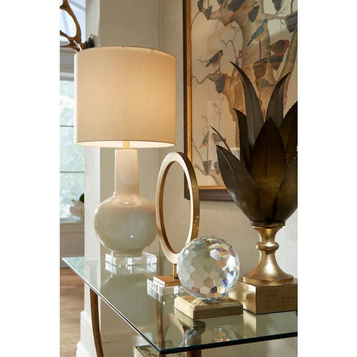 Astor Vase Cream Glazed Ceramic Body Table Lamp - LOOMLAN - Chelsea House - Table Lamps