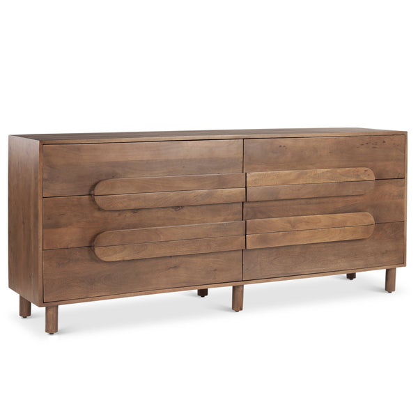 Astrid Six Drawers Wood Sideboard