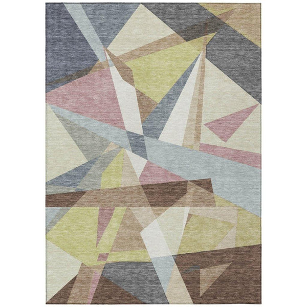 Asymma Brown Washable Indoor - Outdoor Rug - LOOMLAN - LOOMLAN Rugs - Outdoor Rugs