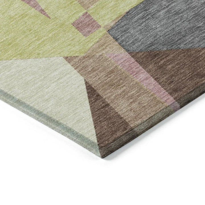 Asymma Brown Washable Indoor - Outdoor Rug - LOOMLAN - LOOMLAN Rugs - Outdoor Rugs
