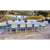 Athene White Outdoor Extendable Dining Table Set For 12