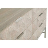 Atlas 6-Drawer Double Dresser Stainless Steel