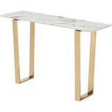 Atlas Console Table White & Gold Console Tables LOOMLAN By Zuo Modern