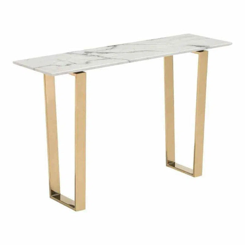 Atlas Console Table White & Gold