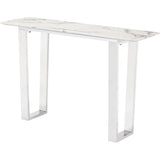 Atlas Console Table White & Silver