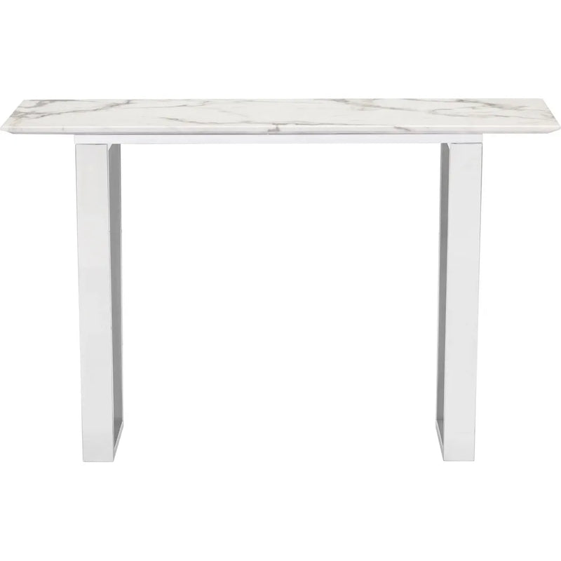 Atlas Console Table White & Silver