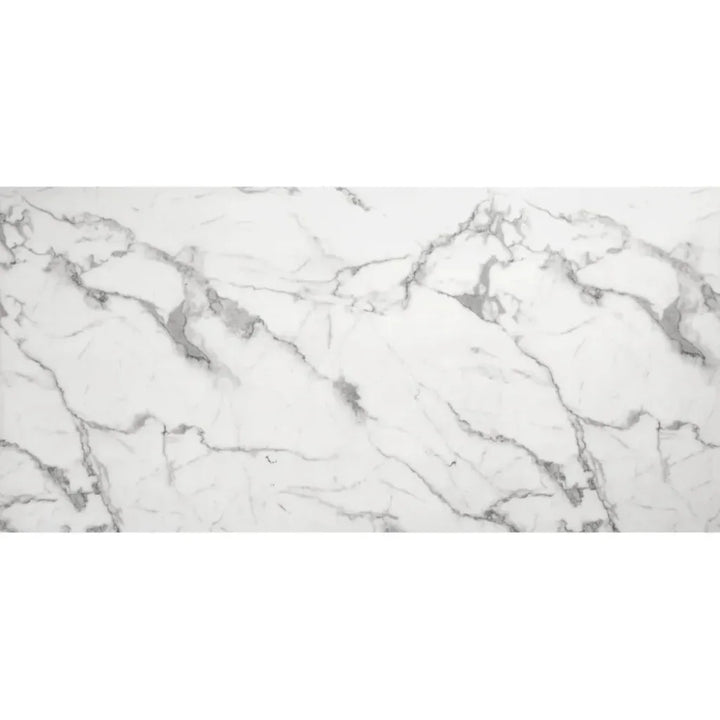 Atlas Dining Table White & Silver-Dining Tables-Zuo Modern-LOOMLAN