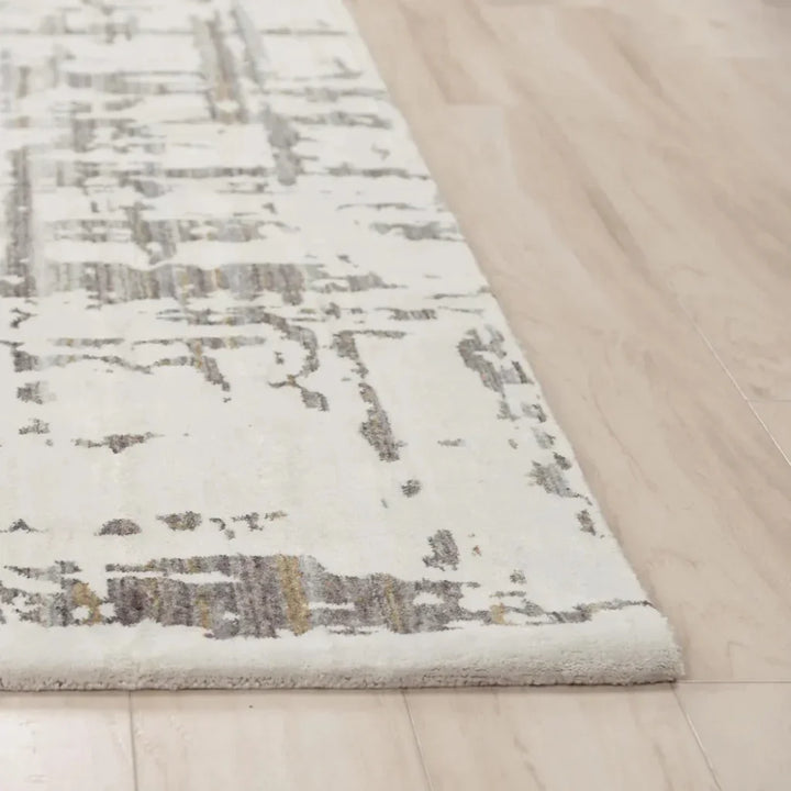 Atte Abstract / Gray Large Area Rugs For Living Room - LOOMLAN