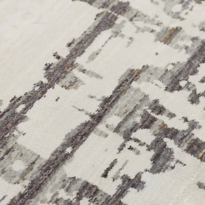 Atte Abstract / Gray Large Area Rugs For Living Room - LOOMLAN