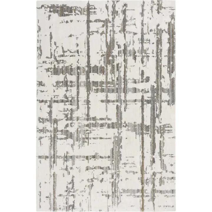 Atte Abstract / Gray Large Area Rugs For Living Room - LOOMLAN