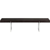 Atticus Bench Sleek Black Wood Polished Steel Legs-Dining Benches-SUNPAN-LOOMLAN