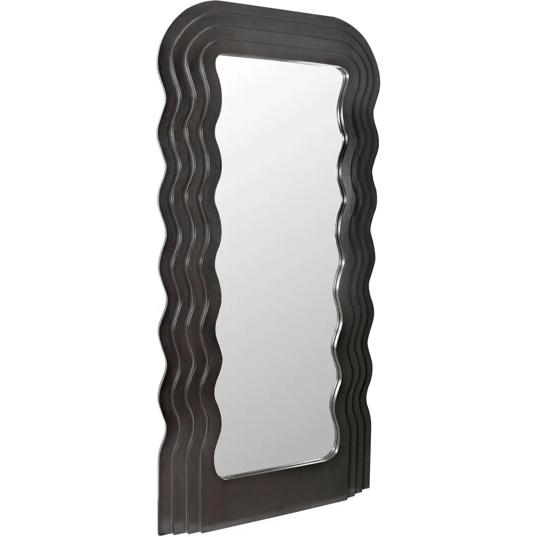 Atticus Black Floor Mirror