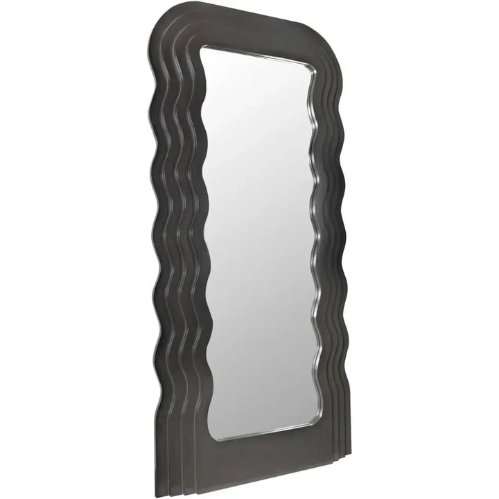 Atticus Black Floor Mirror-Floor Mirrors-Noir-LOOMLAN