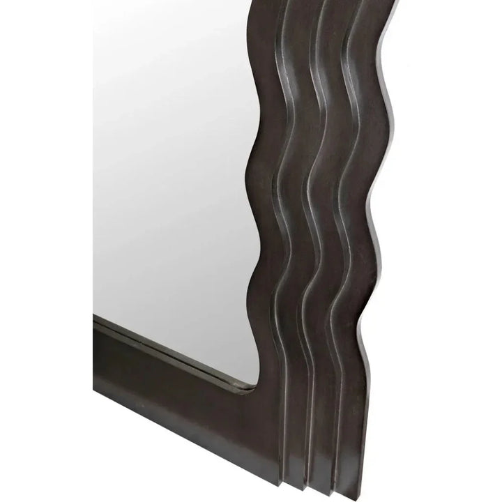 Atticus Black Floor Mirror-Floor Mirrors-Noir-LOOMLAN