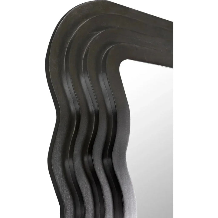 Atticus Black Floor Mirror-Floor Mirrors-Noir-LOOMLAN