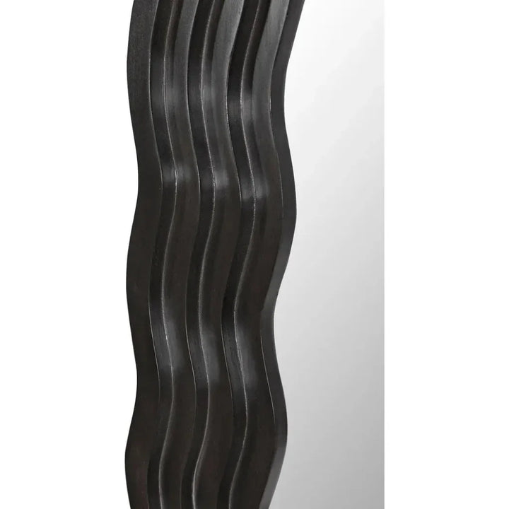 Atticus Black Floor Mirror-Floor Mirrors-Noir-LOOMLAN