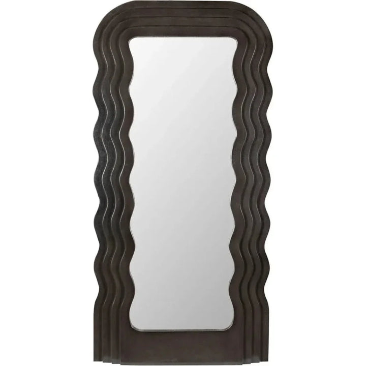 Atticus Black Floor Mirror-Floor Mirrors-Noir-LOOMLAN