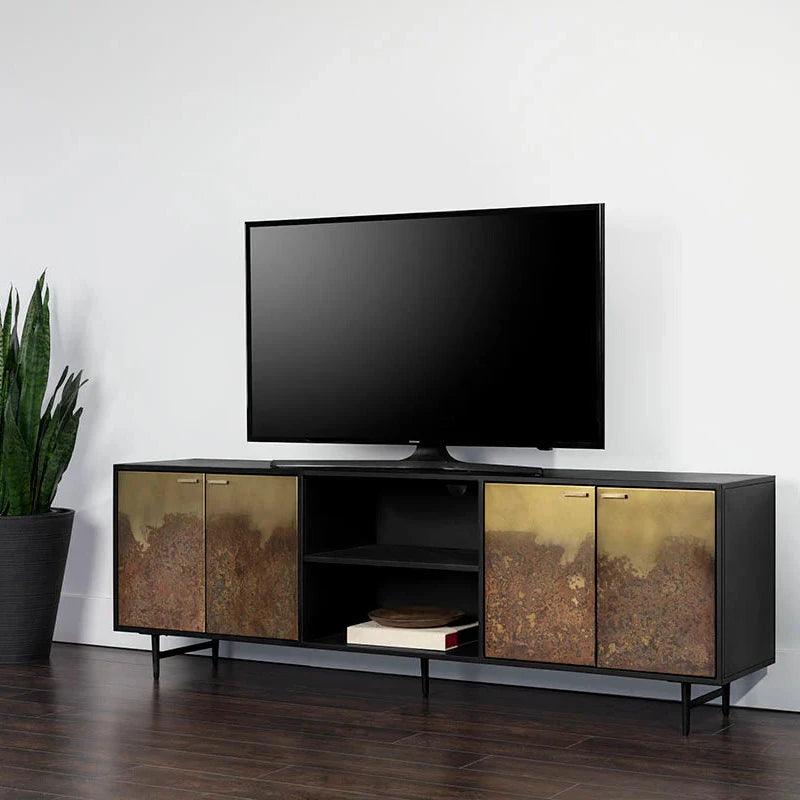 Auburn Media Console & Cabinet Patina Finish-TV Stands & Media Centers-SUNPAN-LOOMLAN