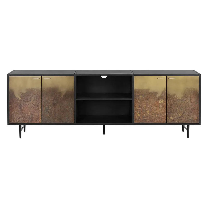 Auburn Media Console & Cabinet Patina Finish-TV Stands & Media Centers-SUNPAN-LOOMLAN