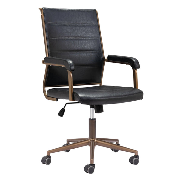 Auction Office Chair Vintage Black Office Chairs LOOMLAN By Zuo Modern