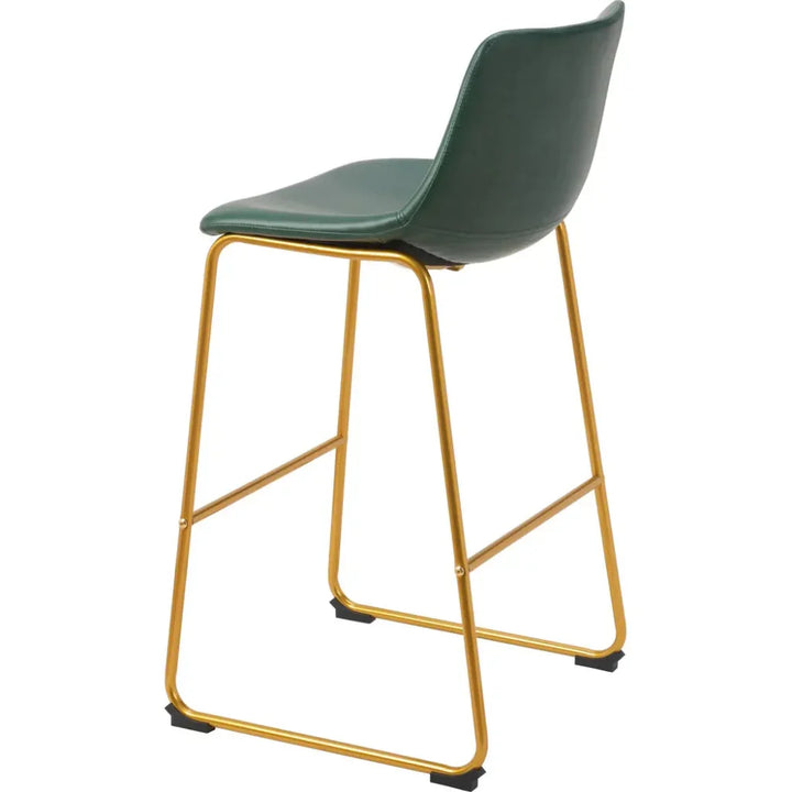 Augusta Leather Barstool 2PC - LOOMLAN - Zuo Modern - Bar Stools