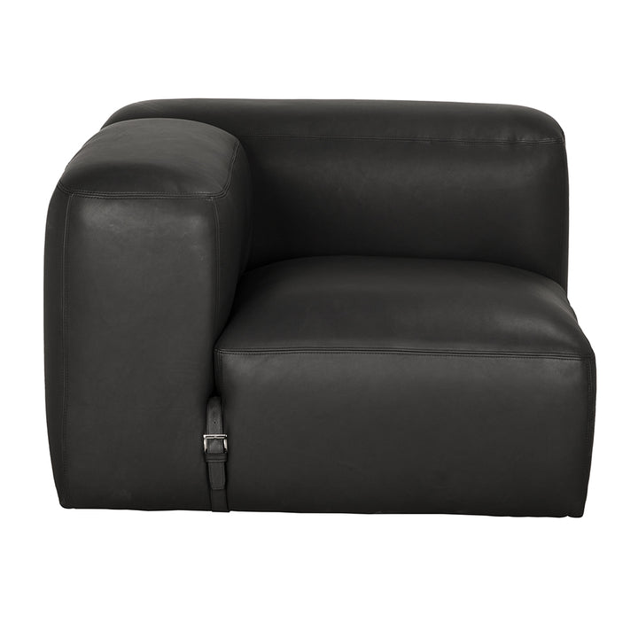 Augustus Matte Black Leather Modular Sofa-Modular Sofas-Noir-LOOMLAN