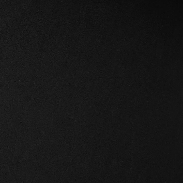 Augustus Matte Black Leather Ottoman-Ottomans-Noir-LOOMLAN