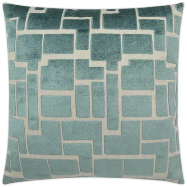 Aura Mist Teal Throw Pillow With Insert - LOOMLAN - D.V. Kap - Throw Pillows