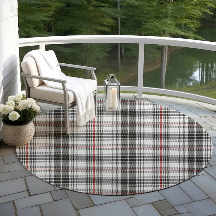 Aurora Black Washable Indoor-Outdoor Rug-Outdoor Rugs-LOOMLAN Rugs-LOOMLAN