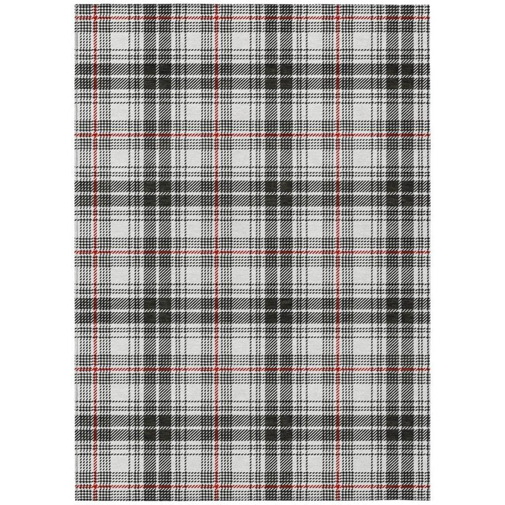 Aurora Black Washable Indoor-Outdoor Rug-Outdoor Rugs-LOOMLAN Rugs-2'6" x 3'10"-LOOMLAN