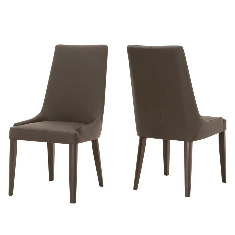 Aurora Leather Upholstered Armless Dining Chair (Set Of 2)