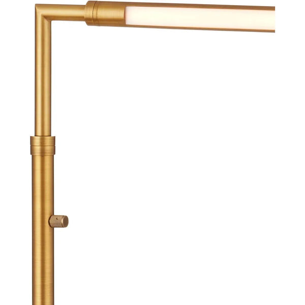 Autrand Metal and Acrylic Gold Floor Lamp-Floor Lamps-Currey & Co-LOOMLAN