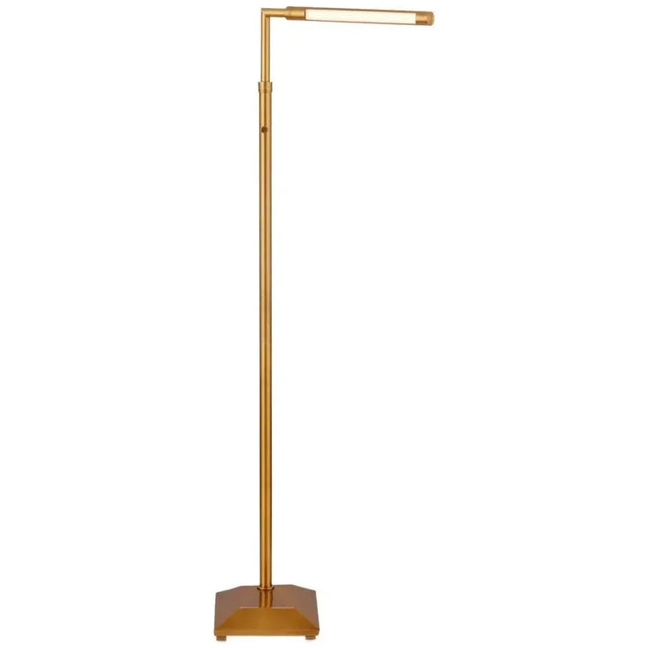 Autrand Metal and Acrylic Gold Floor Lamp-Floor Lamps-Currey & Co-LOOMLAN