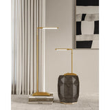 Autrand Metal and Acrylic Gold Floor Lamp