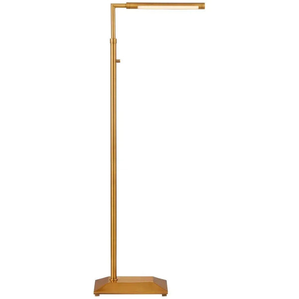 Autrand Metal and Acrylic Gold Floor Lamp-Floor Lamps-Currey & Co-LOOMLAN