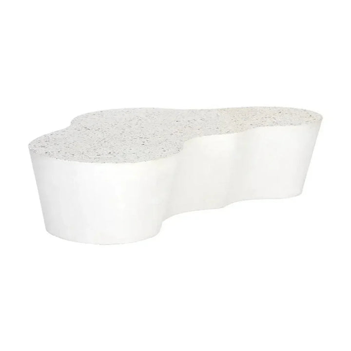 Ava Concrete Outdoor Geometric Coffee Table-Outdoor Coffee Tables-SUNPAN-White-Terrazzo Look-Large-LOOMLAN