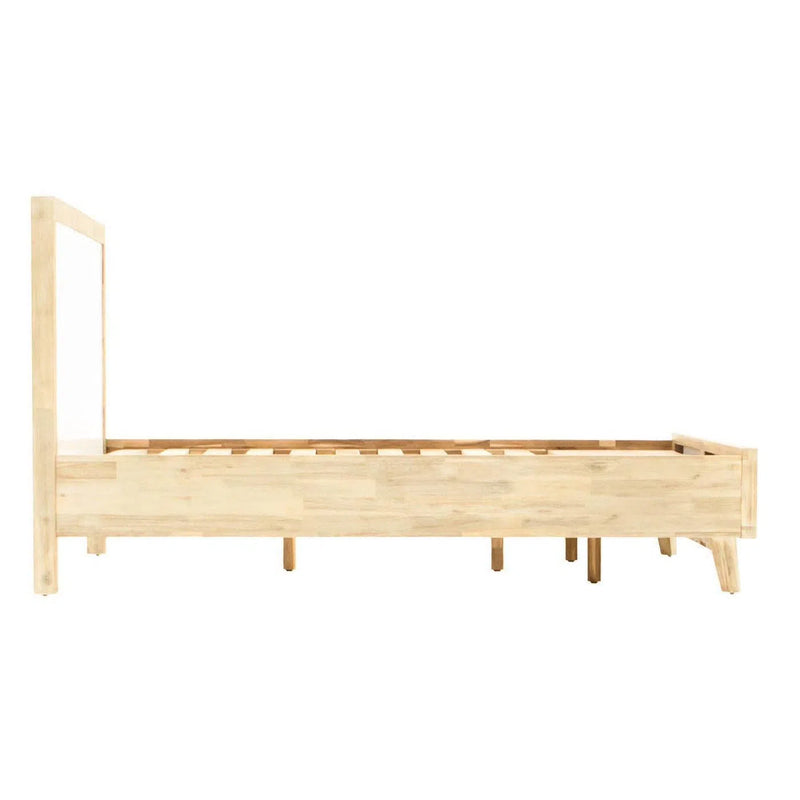 Ava Two Tone White Wooden King Bed Frame With Storage Drawers Beds LOOMLAN By LHIMPORTS