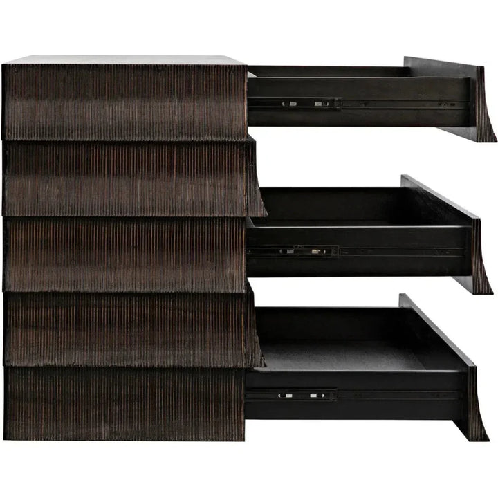 Ava Wood Black Dresser - LOOMLAN - Noir - Dressers