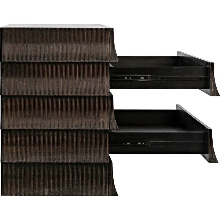 Ava Wood Black Dresser - LOOMLAN - Noir - Dressers