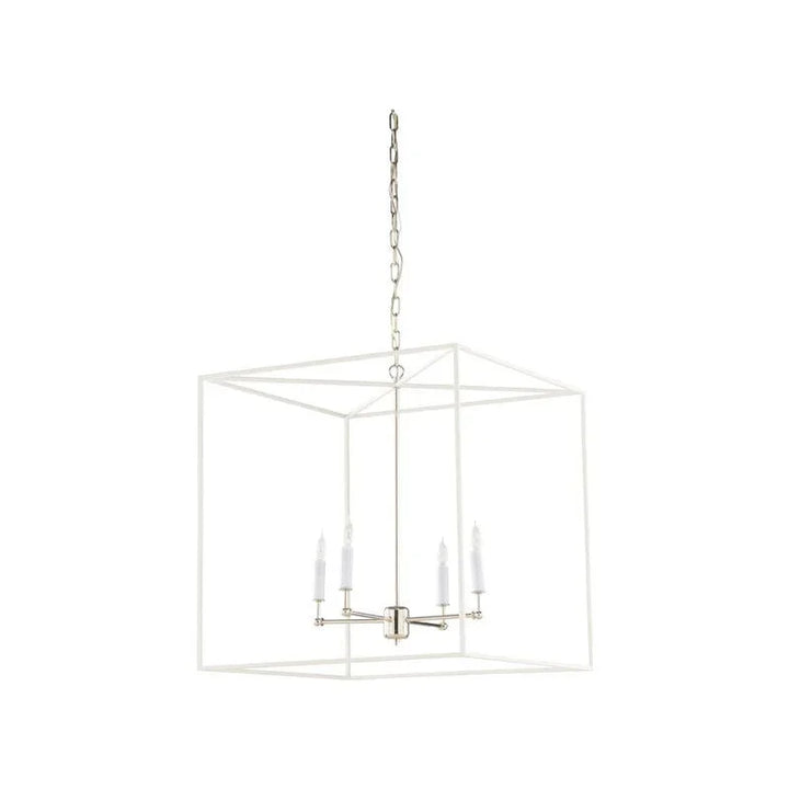 Avalon Clean White Finish Hanging Chandelier - LOOMLAN - Wildwood - Chandeliers