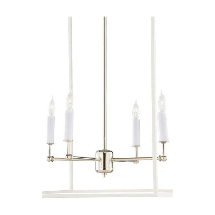 Avalon Clean White Finish Hanging Chandelier - LOOMLAN - Wildwood - Chandeliers